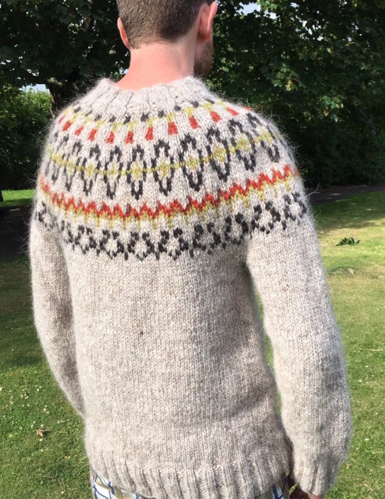 Knitted Icelandic Alafoss Lopi Wool jumper sweater using 100% Icelandic Lopi Wool. image 6