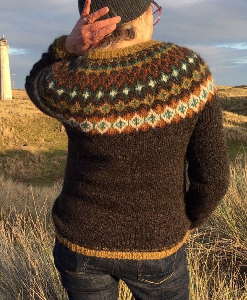 Knitted Icelandic Lopi Wool Jumper Sweater using 100 Etsy