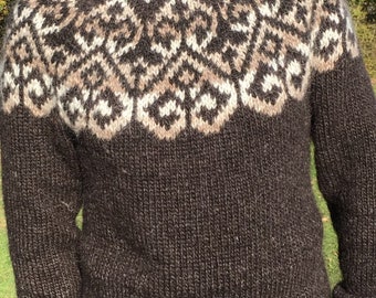 Knitted Icelandic Lopi Wool jumper sweater 100% Icelandic Alafoss Lopi. In Stock Size M/L (immediate postage). Others to order.