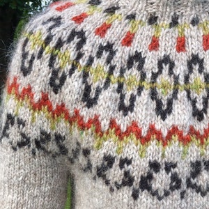 Knitted Icelandic Alafoss Lopi Wool jumper sweater using 100% Icelandic Lopi Wool. image 5