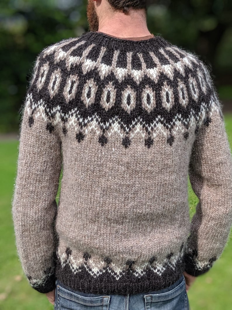 Knitted Icelandic Alafoss Lopi Wool Jumper Sweater 100 Etsy UK