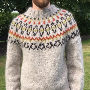 Knitted Icelandic Alafoss Lopi Wool jumper sweater using 100% Icelandic Lopi Wool. image 3
