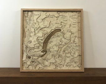 Haweswater Reservoir / Topographic map / Valley of Mardale / Haweswater Beck / Mardale Ill Bell / Harter Fell / Kidsty Pike /