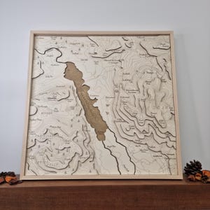 Bassenthwaite Lake The English Lake District Lords Seat Ullock Pike Wood 3D Engraved Map Wythop Thornthwaite Skiddaw Personalise wall decor