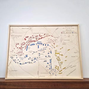 Battle of Waterloo Wooden 3D Map: Napoleonic War Decor