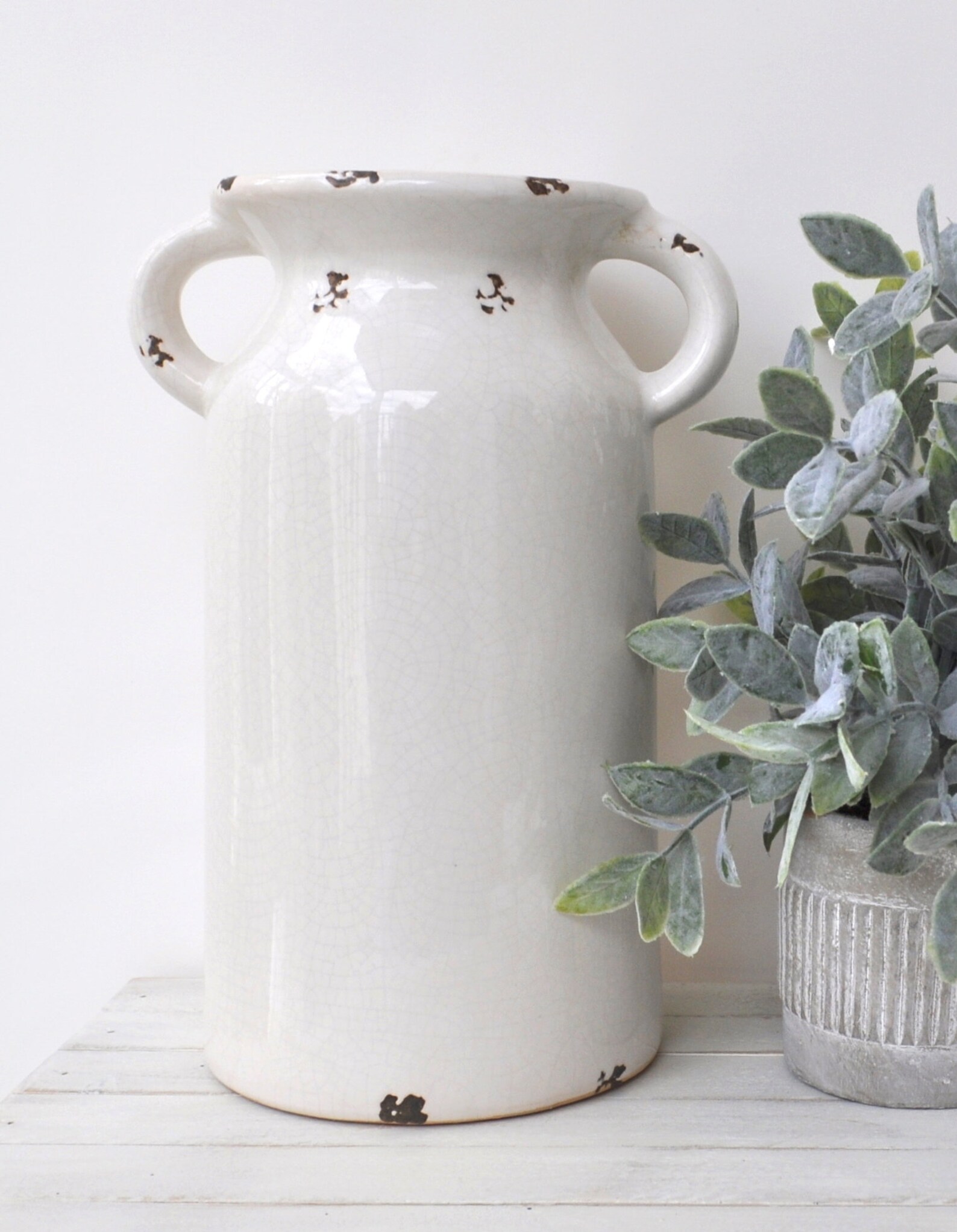 Personalized White Milk Jug Vase Custom Farmhouse Decor Etsy