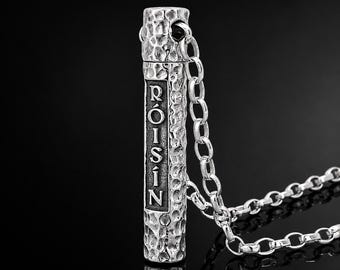 Hammered Cremation Keepsake Pendant | Designed and Handmade in Ireland | US Tariff Free