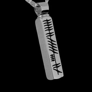 Ogham Cremation Pendant | Large Personalized Sterling Silver Keepsake Jewelry | 10k Gold | Handmade in Ireland | Free Shipping & Engraving