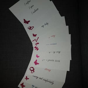 Caja de afirmaciones/declaraciones positivas de nacimiento! ¡20 cartas!