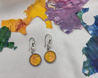 Le Petit Series Paint Skin Yellow Dangle Earrings