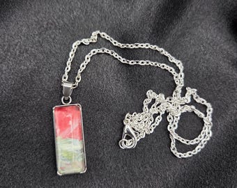 Coralline Drift – Abstract Ocean Bar Necklace