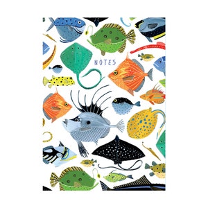 Fish notebook | Marine notepad | A5 notebook | Ocean gift