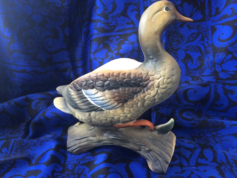 cachepot bird figurine Realistic Mallard Hen duck planter marsh ducks waterfowl men/'s valet