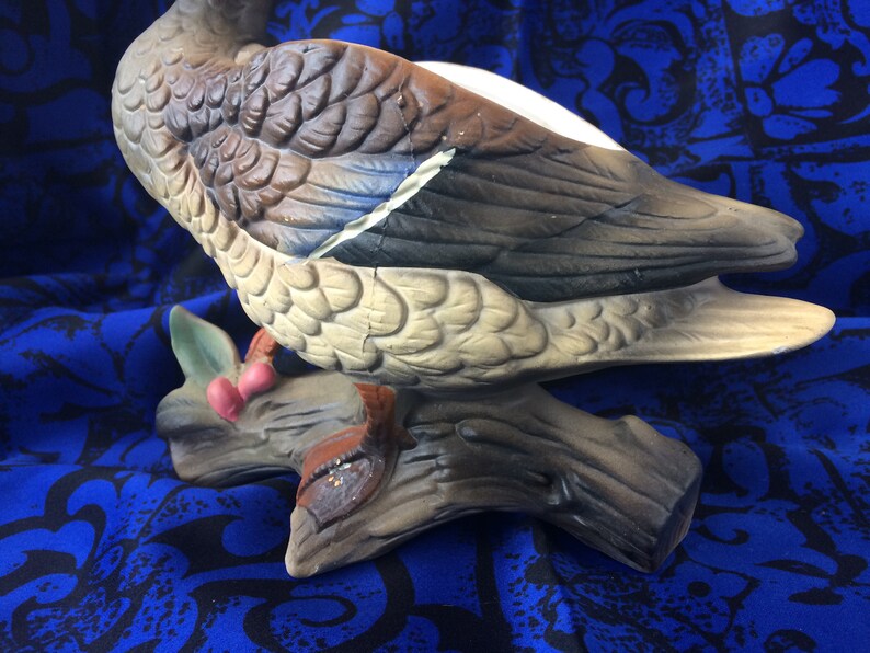 cachepot bird figurine Realistic Mallard Hen duck planter marsh ducks waterfowl men/'s valet