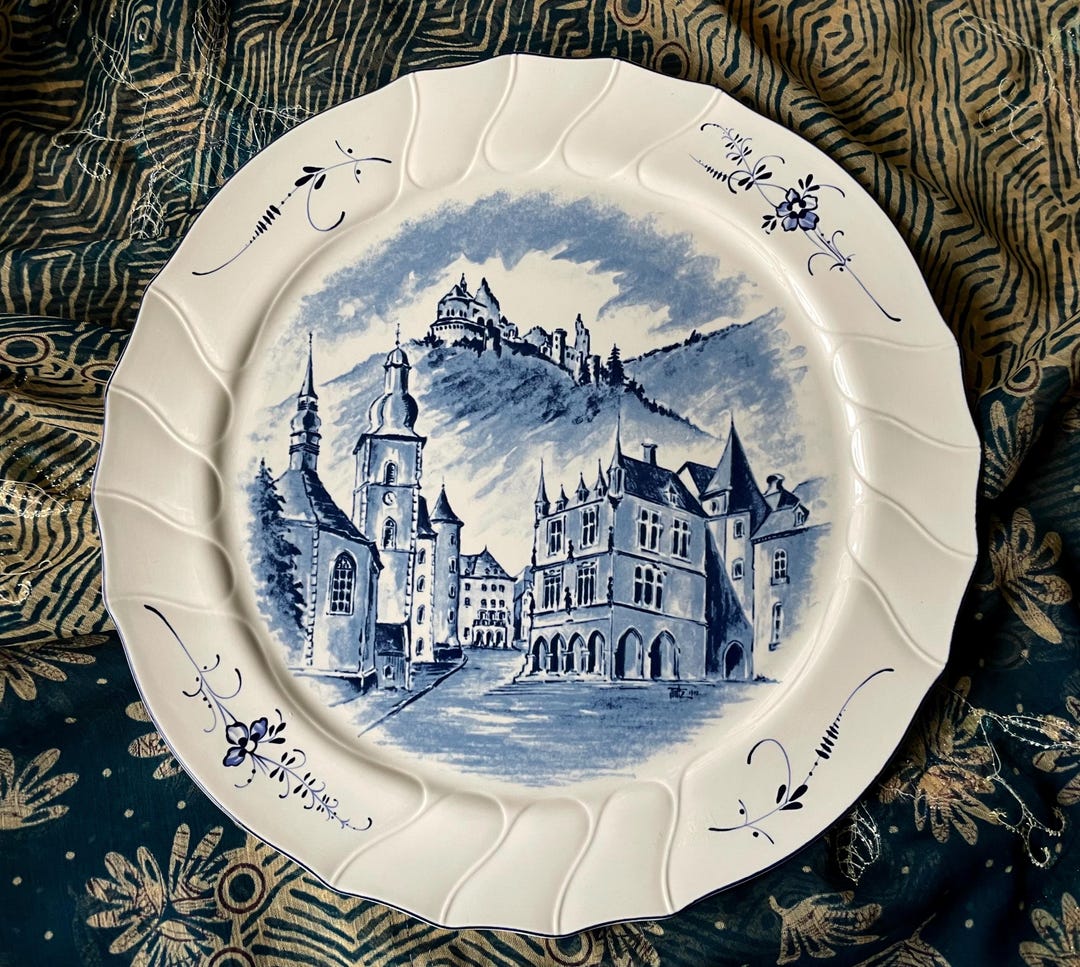 Rare Villeroy & Boch Porcelain Platter 1983, Vianden Castle, ACI ...