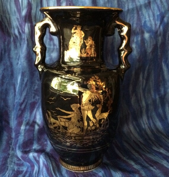 Greek Mythology Vase With Scenes Of Artemis Goddess Of The Etsy