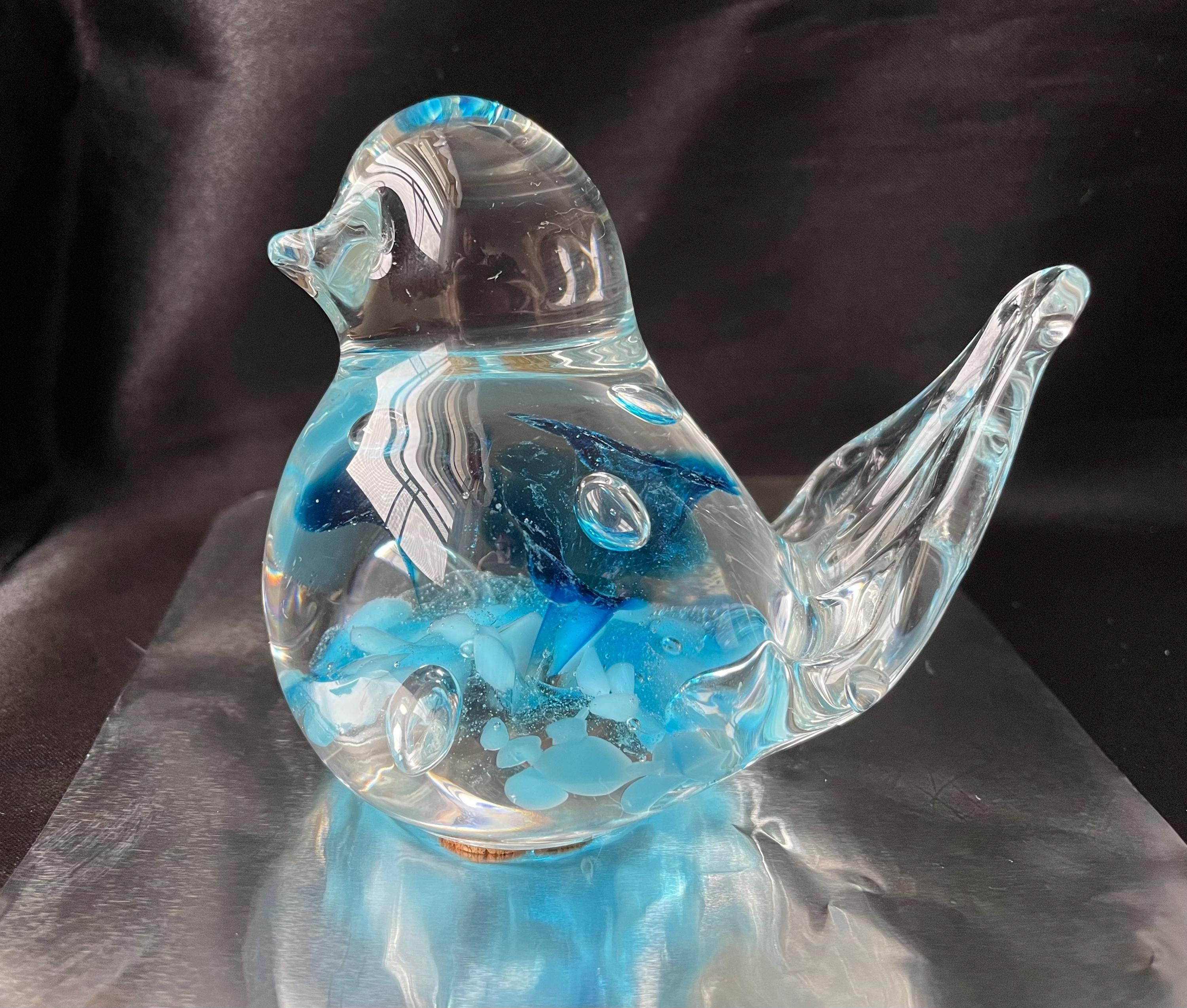 Vintage Prestige Art Glass Bird Figurine, Paperweight, Trumpet