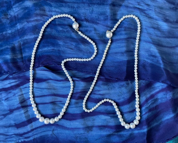 Blue pearl necklace deals price