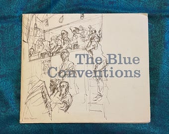 Rare historic 1956 "The Blue Conventions" CBS political book and commentary, Feliks Topolski, broadcasting, politics, television, history