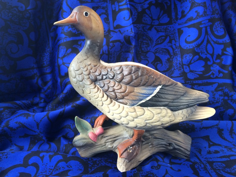 cachepot bird figurine Realistic Mallard Hen duck planter marsh ducks waterfowl men/'s valet