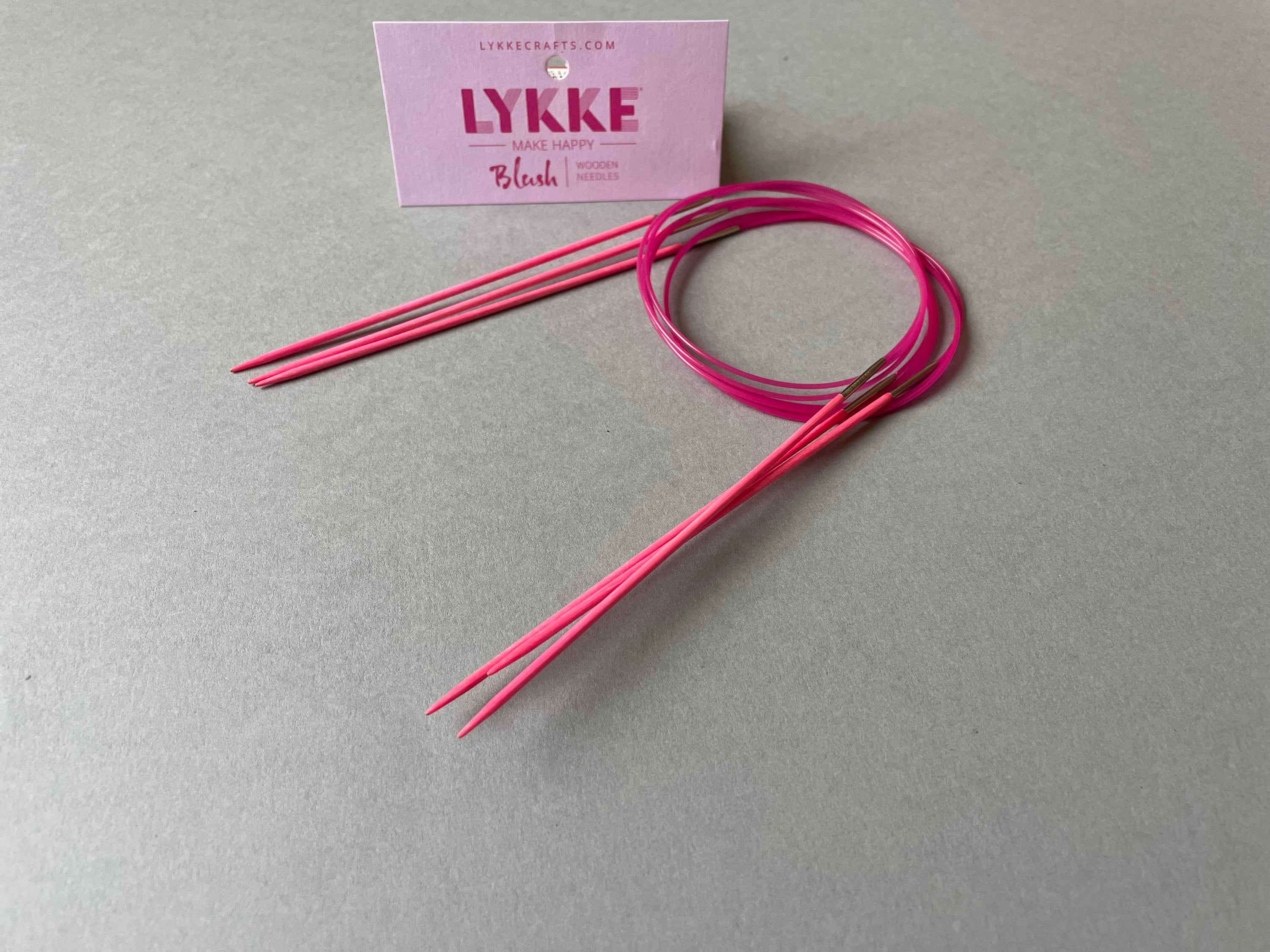 Lykke Blush Short Interchangeable Needle Set, Magenta Basketweave Effect  Case - For Yarn's Sake