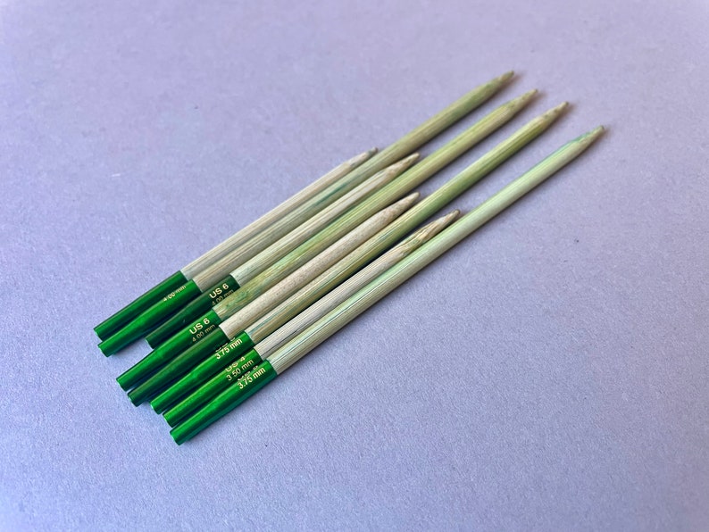 Puntas de agujas de tejer intercambiables de bambú LYKKE Grove de 3,5 y 5, tamaño de 3,25 mm a 4,5 mm/tallas de EE. UU. 3 a 7 imagen 6