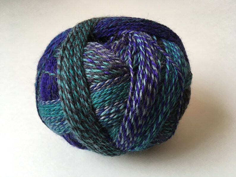 Color 1511 Submarine Self Striping Multicolor Fingering weight Knitting Yarn Schoppel Crazy Zauberball