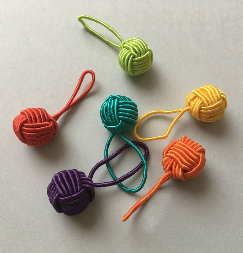 Hiyahiya Yarn Ball Stitch Markers Pack of 6 Knitting Etsy