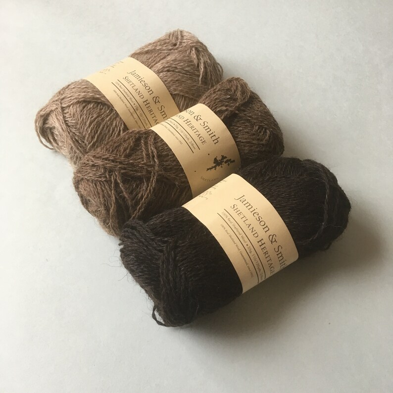 Jamieson /& Smith Shetland Wool Heritage Natural Wool undyed lambswool knitting yarn light fingering sock yarn 2ply 25g ball