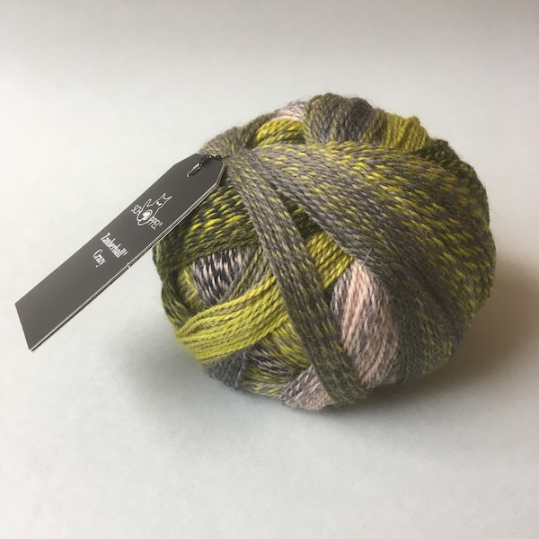 Schoppel Crazy Zauberball self striping knitting yarn color #2204 Green Week
