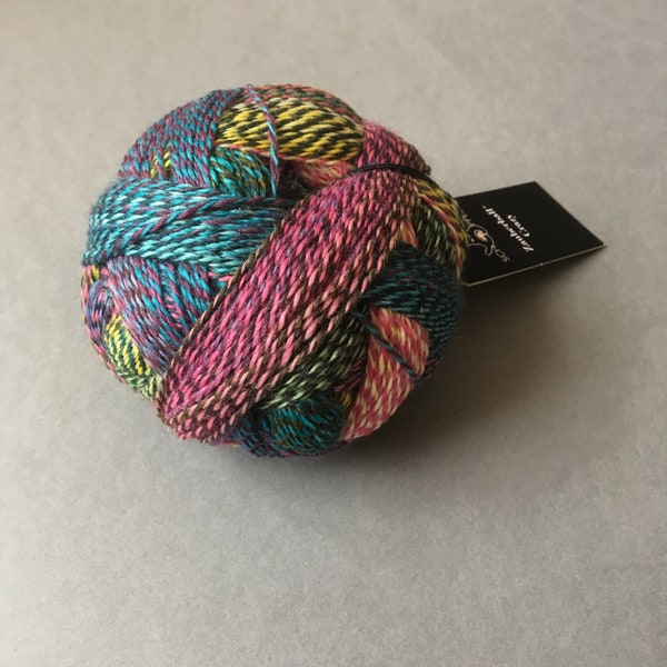 Schoppel Crazy Zauberball color 2389 Anniversary Party, Self Striping Multicolor Plied Fingering weight Knitting Yarn