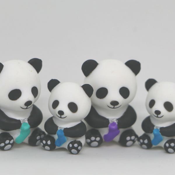 HiyaHiya Lot de 2 Protège-pointes Panda - Petites et Grandes pointes Protège-aiguilles à tricoter Outils de tricot Notions de tricot Cadeau pour tricoteuse