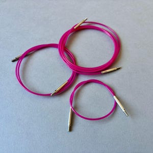 LYKKE Pink Swivel Interchangeable cords to make 16"/ 40 cm, 20"/50 cm, 24"/60 cm, 40"/100 cm, 47"/117,5 cm, 60"/150 cm