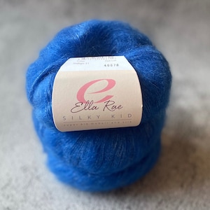 Włóczka Indigo Silky Kid Mohair Silk Lace Yarn - motek 25 g
