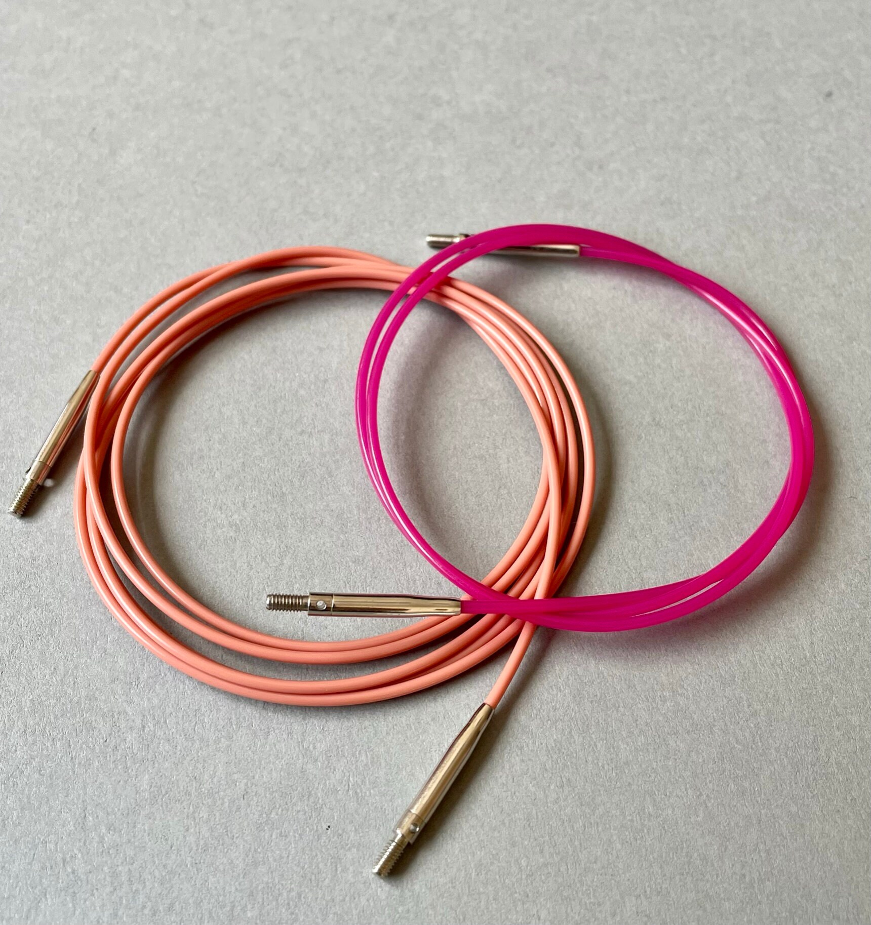 LYKKE Pink Swivel Cords to Connect Interchangeable Knitting Needles 