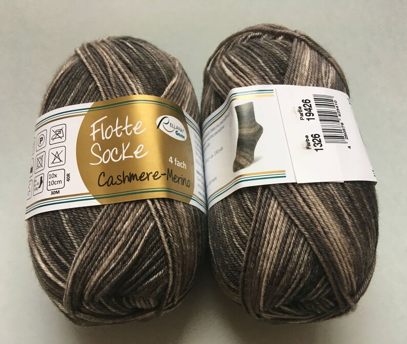 Rellana Flotte Socke Cashmere-Merino color 1326 knitting yarn 4fold