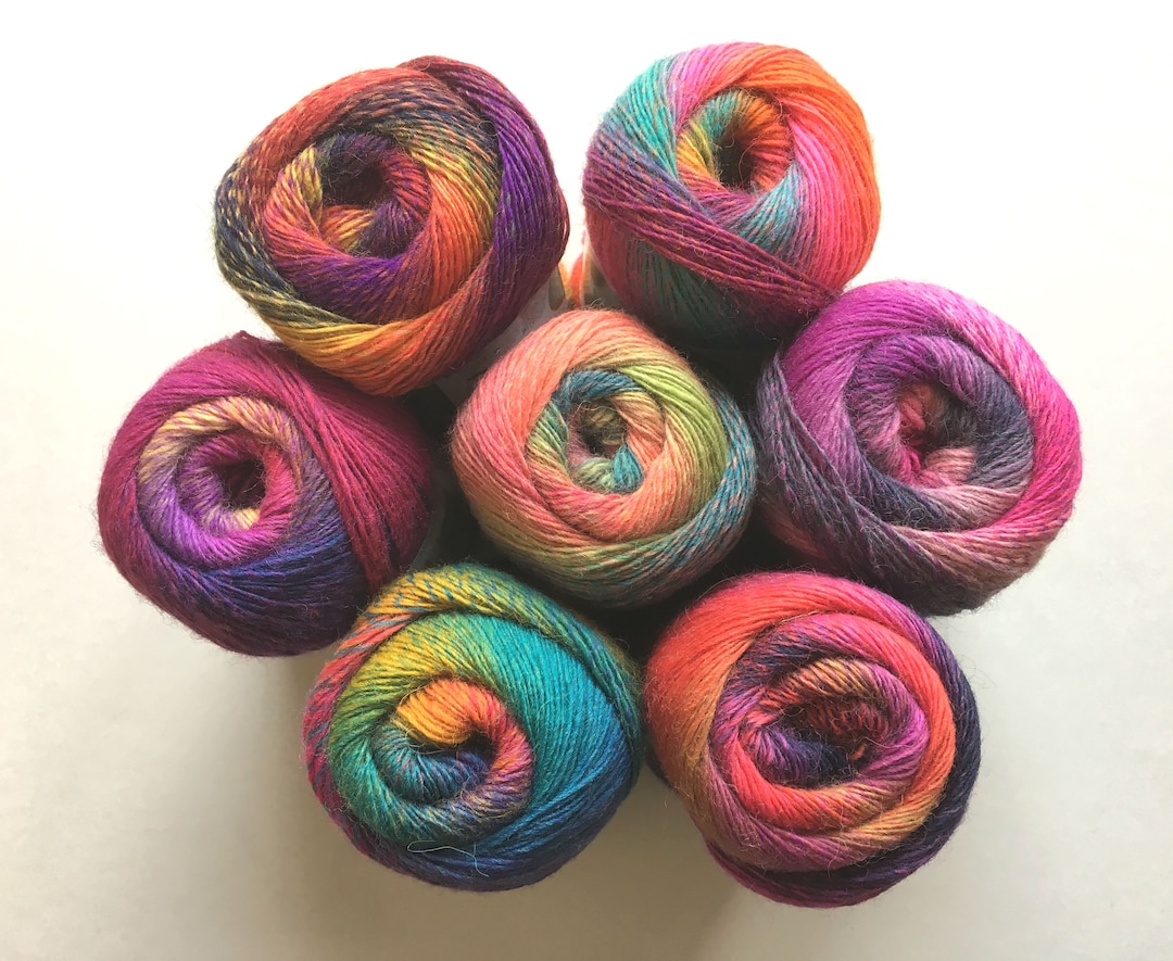 Rellana Kolibri 4ply Sock Yarn 100g, Self Striping Multicolor Knitting