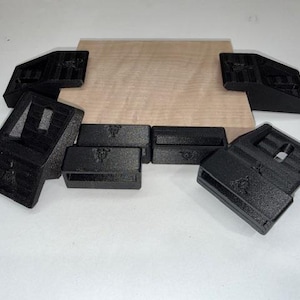 Carbon Fiber PLA CNC Toe Clamps with reducing adapters for thinner material, Made in the USA!