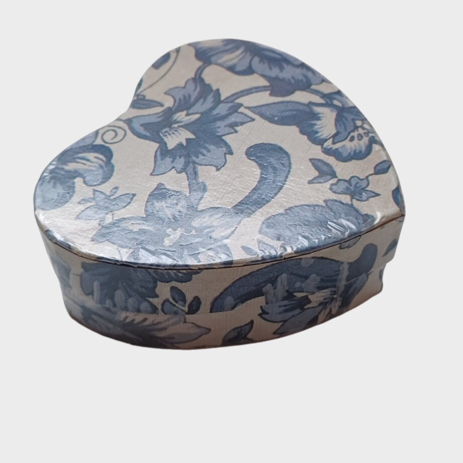 Vintage Cardboard Heart Box Jewelry Box Etsy