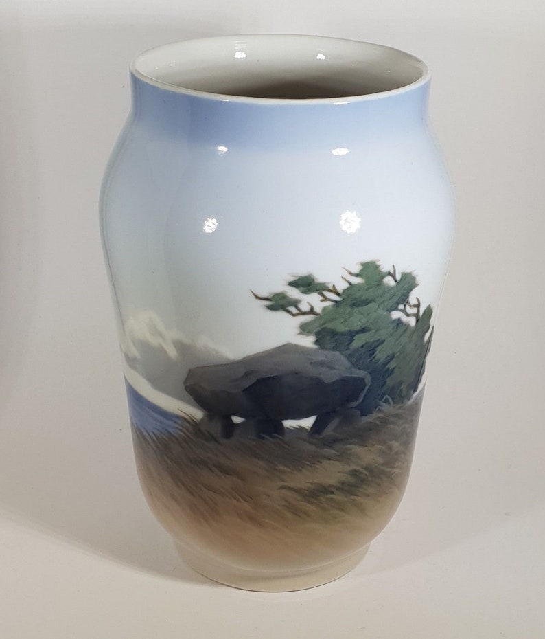 Royal Copenhagen Vase R2316 108 Denmark Barrow Scene Etsy