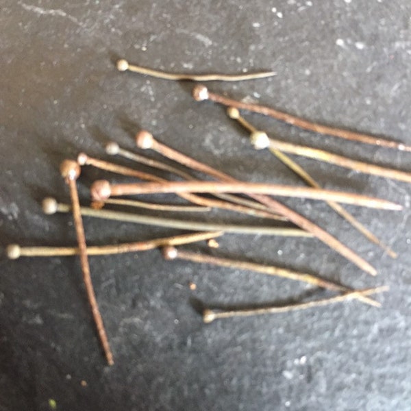 Little jar of river Thames ‘Tudor’ pins - from mudlark finds (10 pins) - UK only