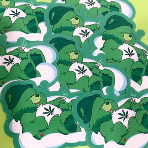 Stoned Care Bear - pack of 15 waterproof stickers
