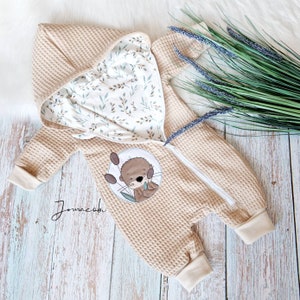 jumpsuit | wagon suit | with cute otter | also possible as walking overall | Growing Cuffs | natural colors | with or without motif | color choice