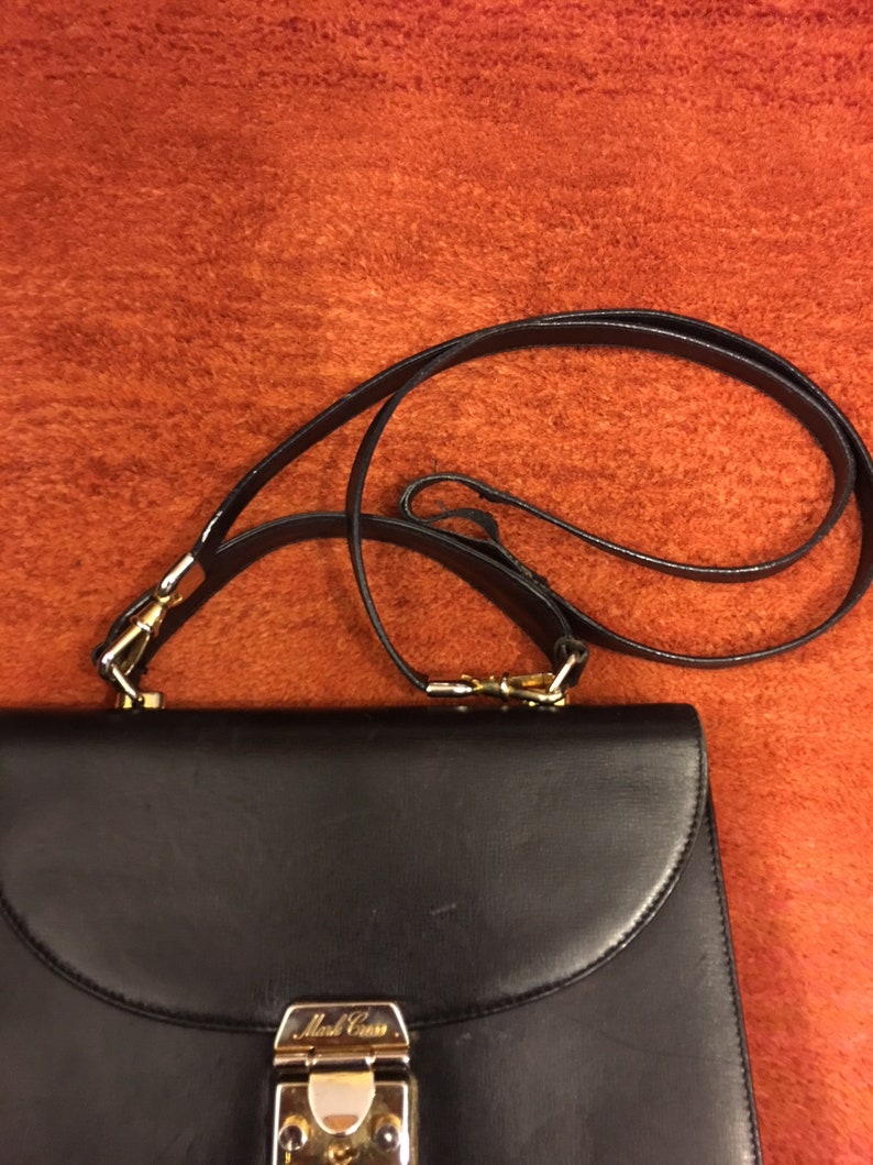 Vintage Mark Cross black leather handbag image 6