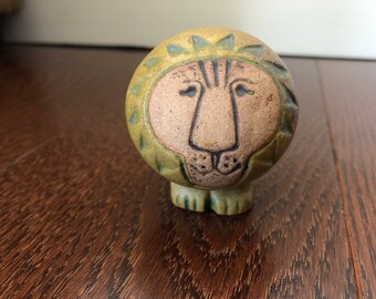 Hand Formed Wooden Lion Character