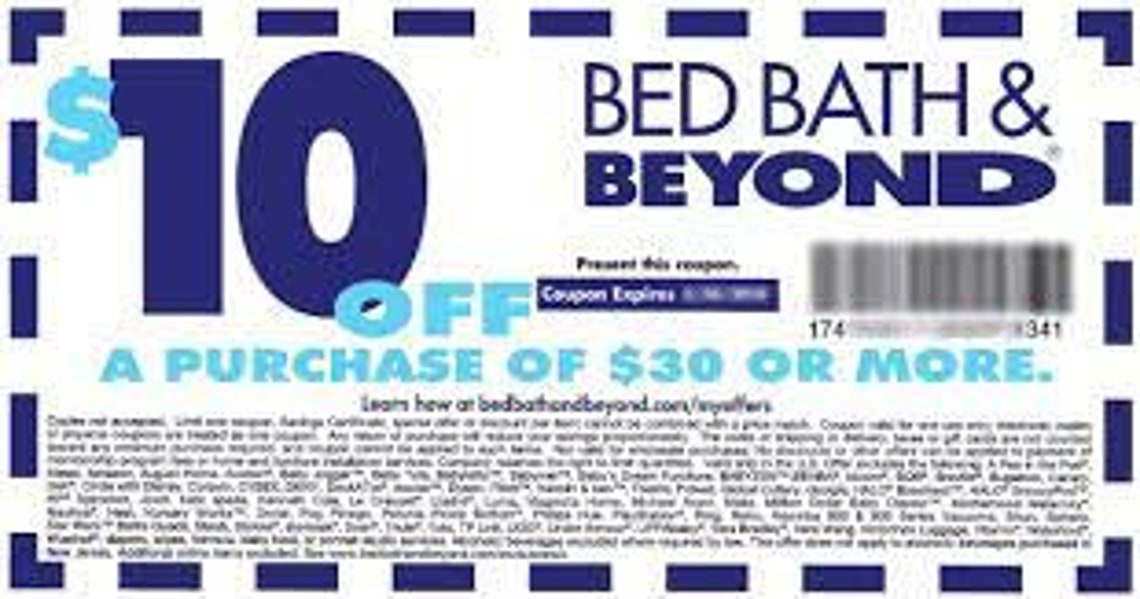 Bed Bath and Beyond Coupon 10 Dollars off Etsy