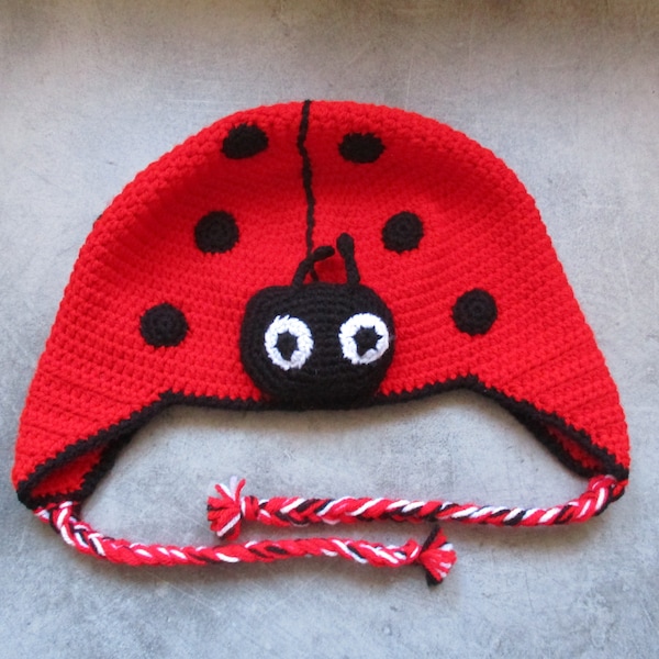 Bonnet coccinelle fait main réalisé au crochet