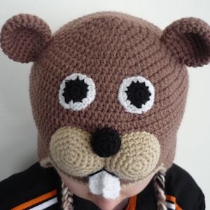 Handmade crocheted marmot hat for children
