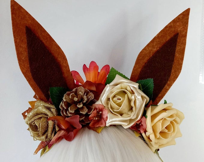 Eeveelutions Ears Eevee Headpiece Headdress Flower Crown Etsy