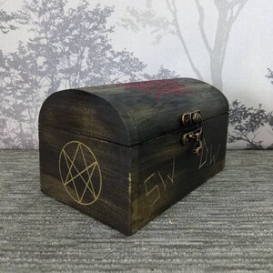 Supernatural Demon Protection Symbol Box. Black, blue and silver or black, red and gold. image 5